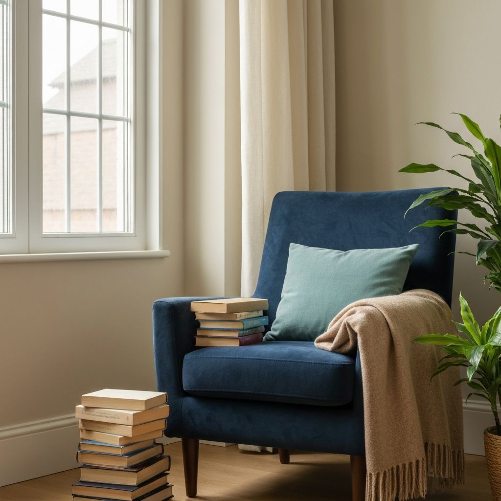 Comfortable home setting for relaxation